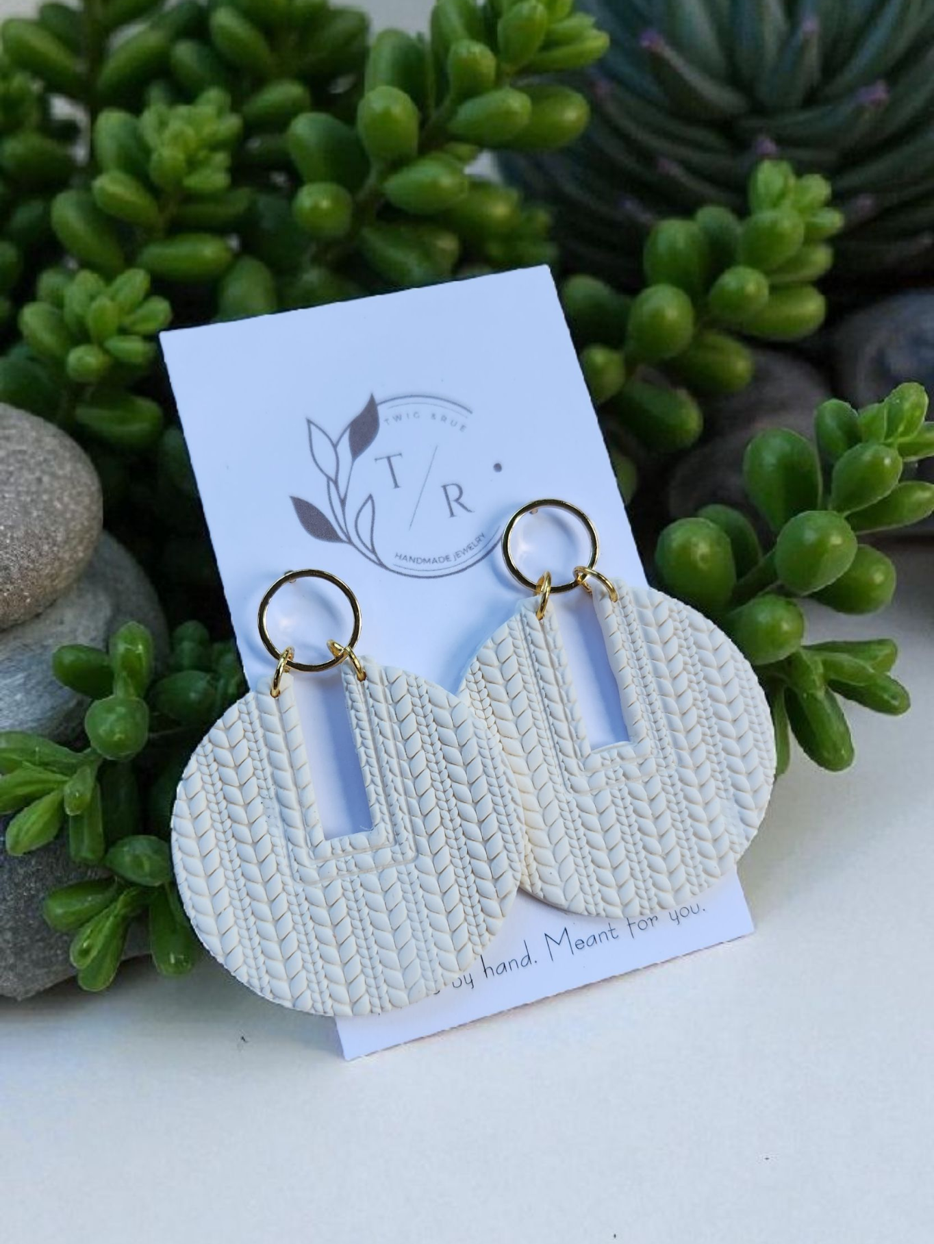 Cora| Clay and Gold statement earring