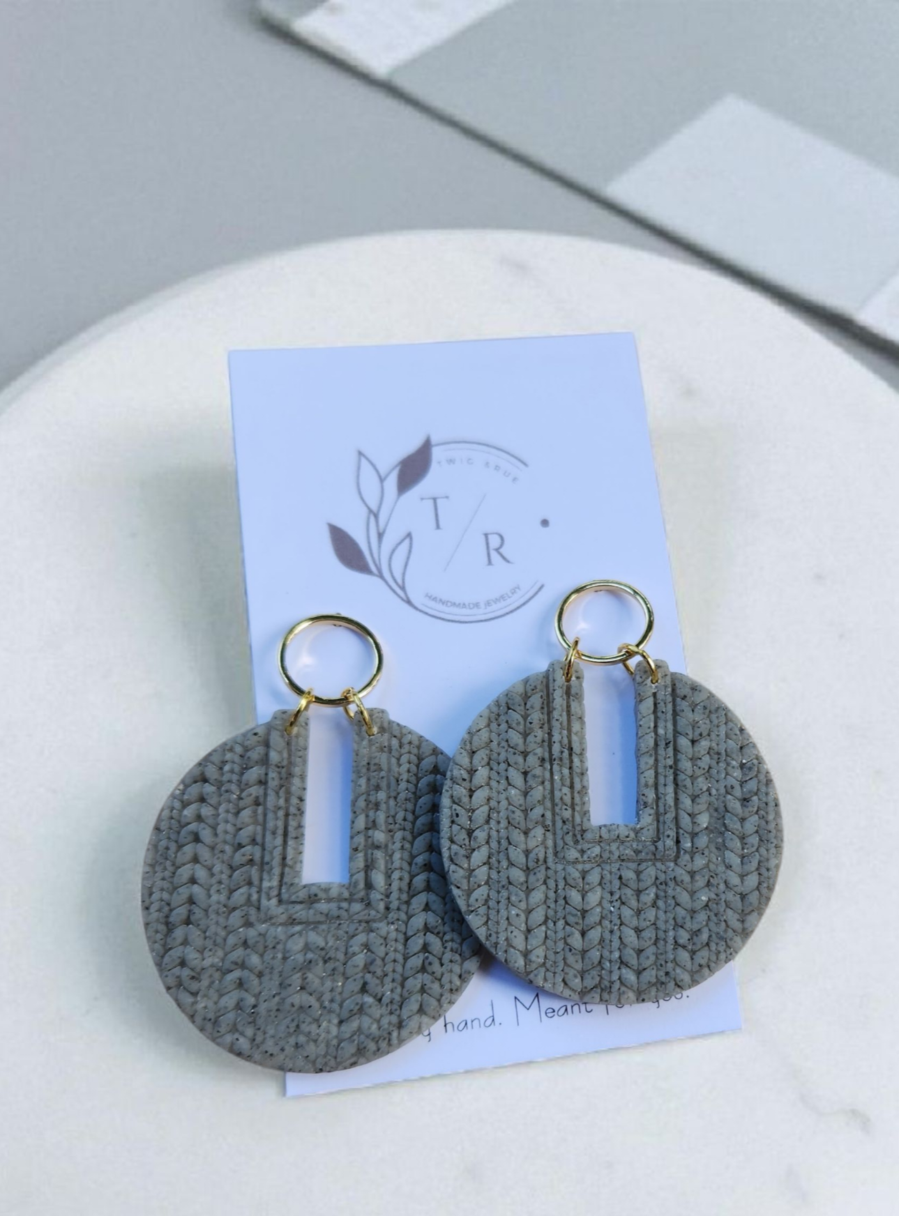 Cora| Clay and Gold statement earring