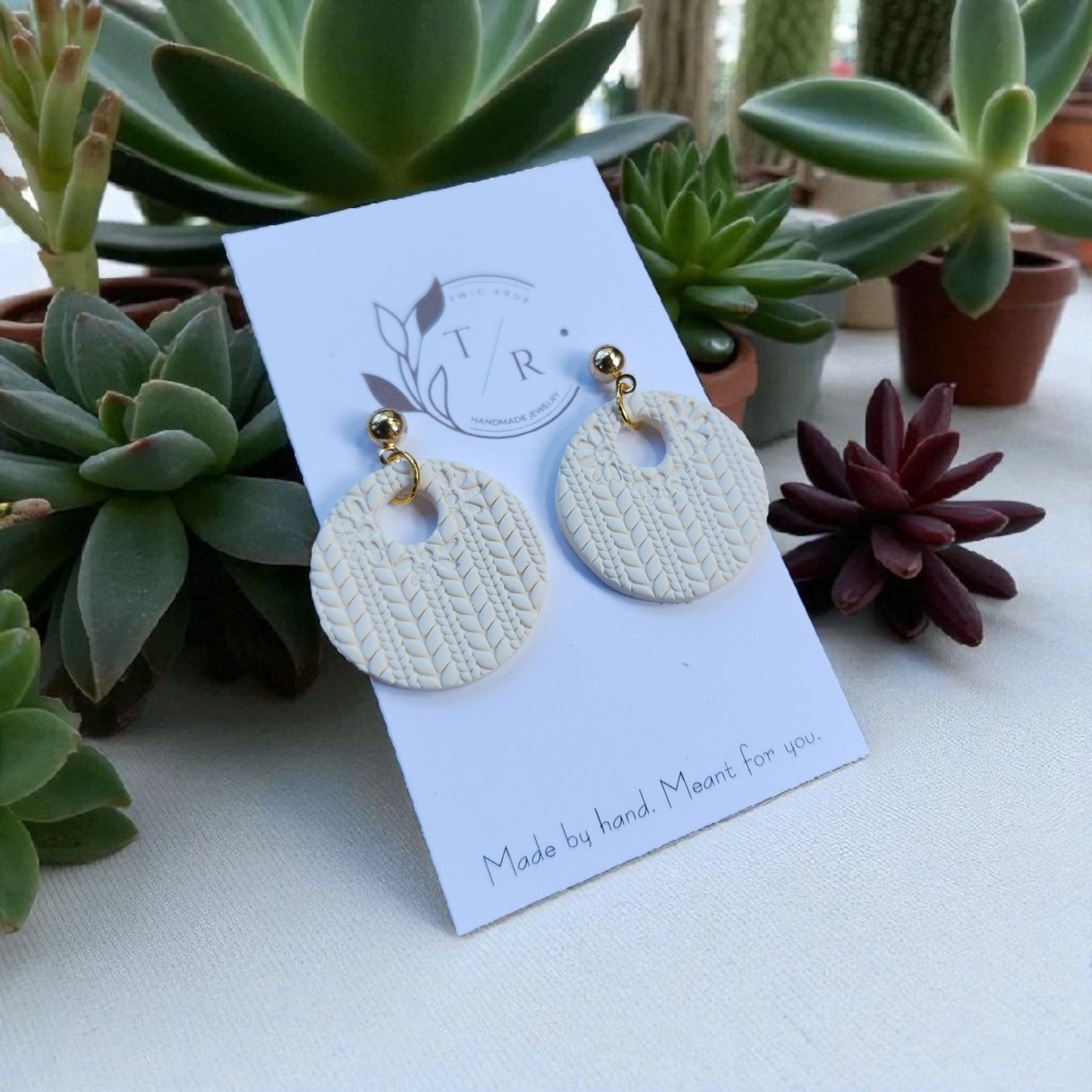 Maris| Clay hoop earring