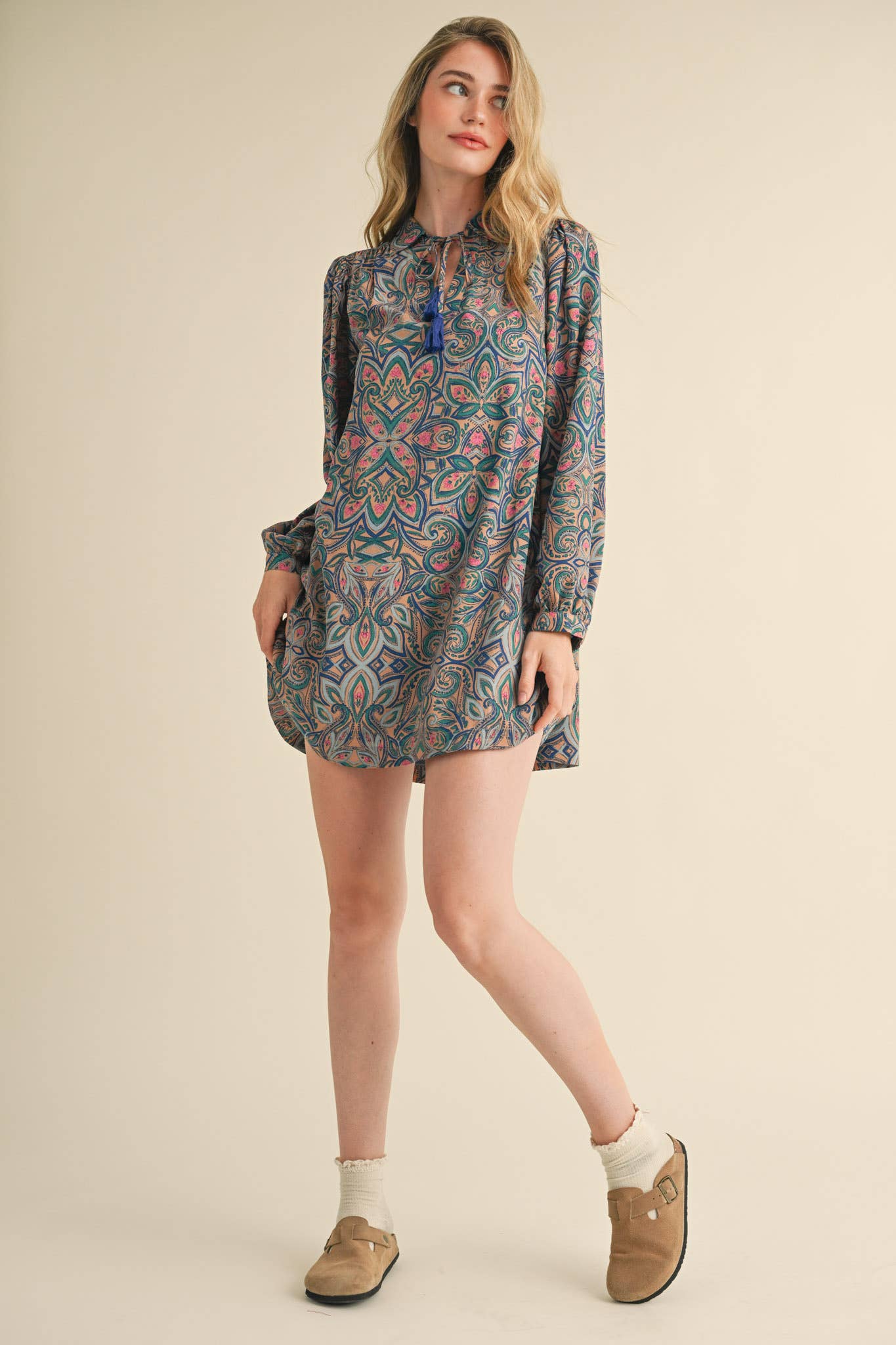 Printed mini dress