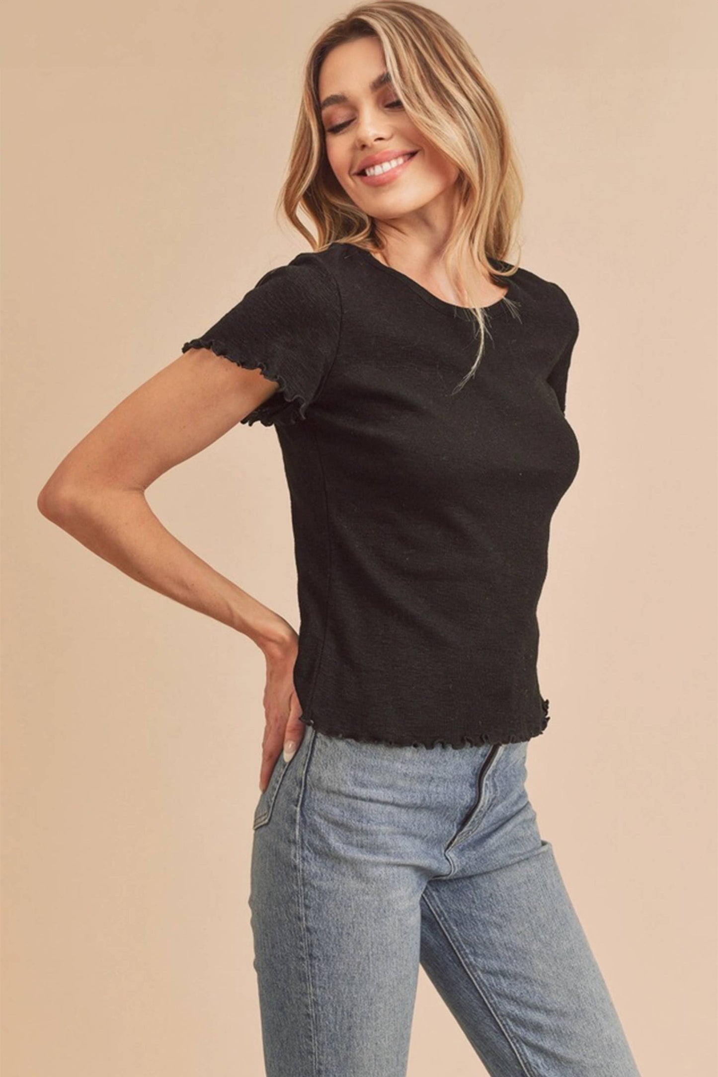 Perfect Ruffle sleeve T