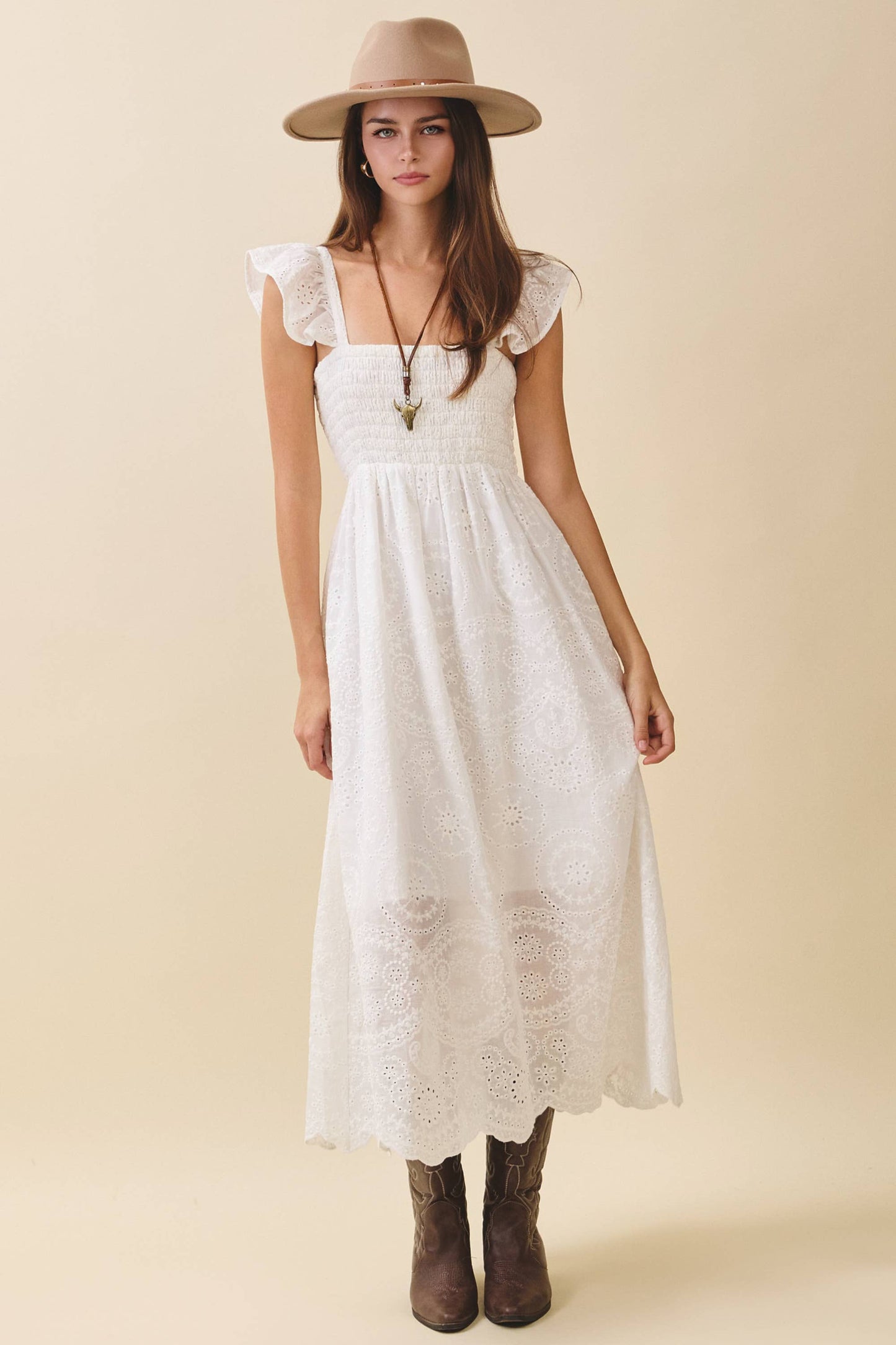 Embroidered Maxi Sundress