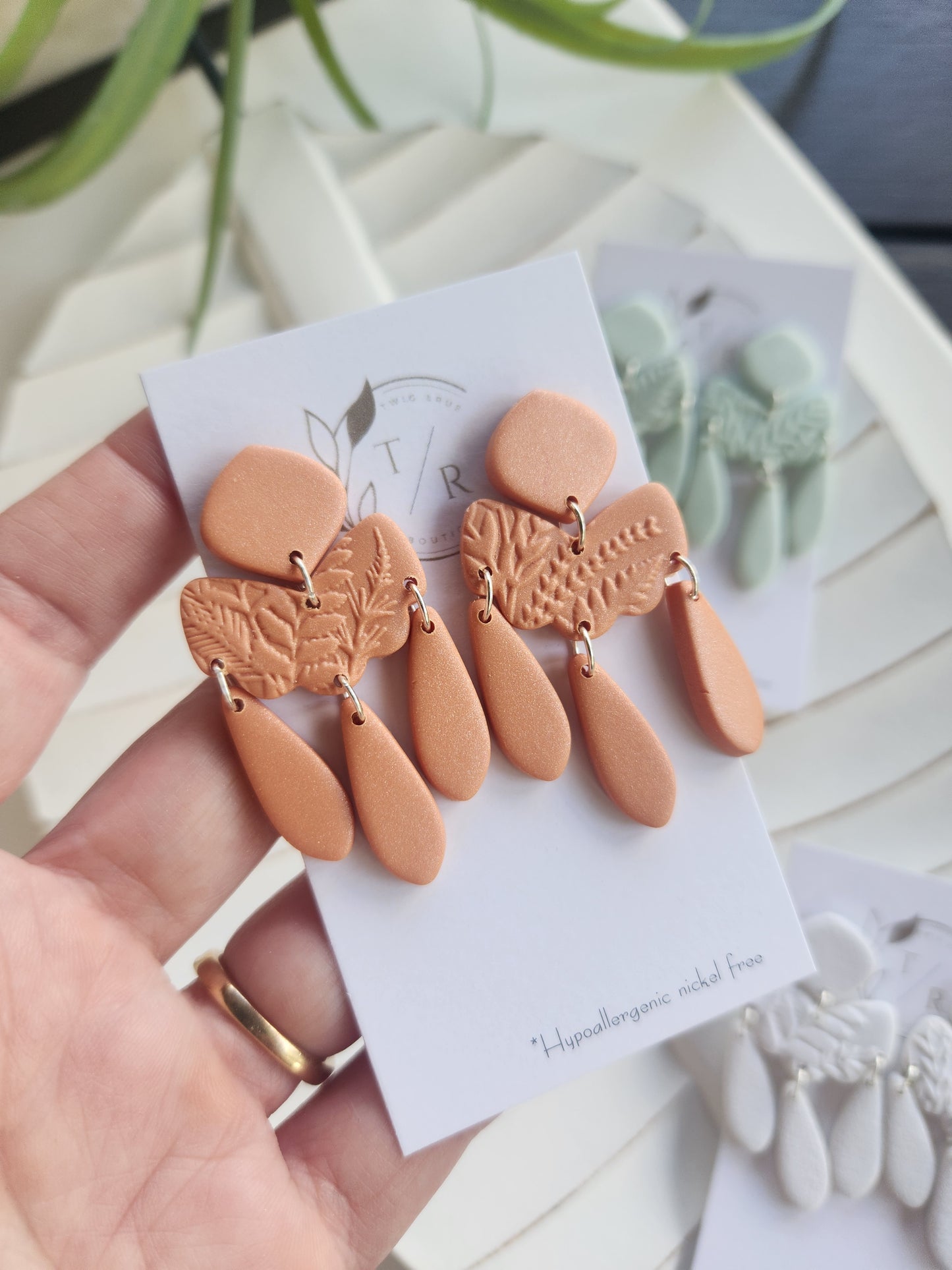 Alana| Clay statement earrings