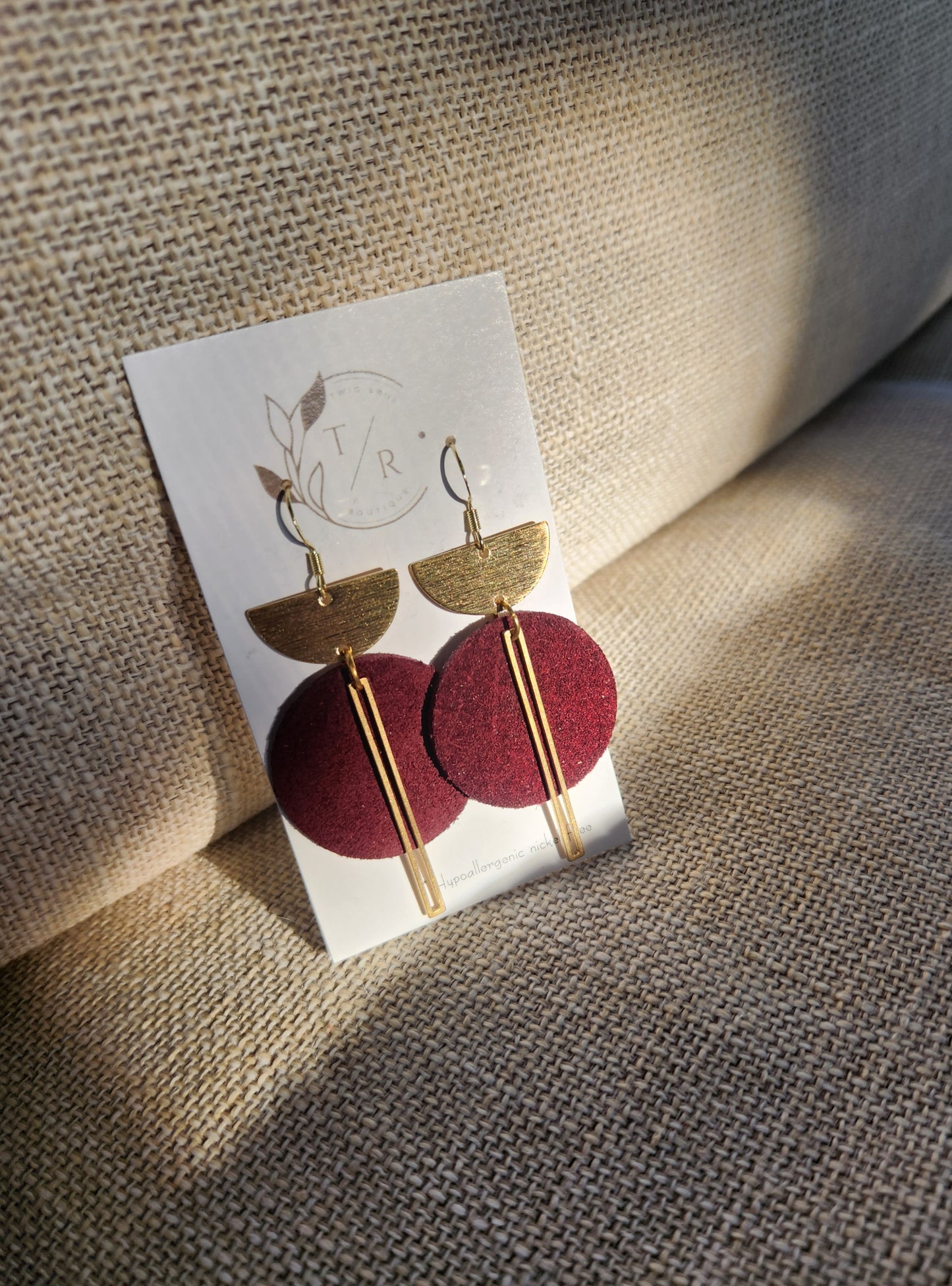 Ryan| Suede leather earring