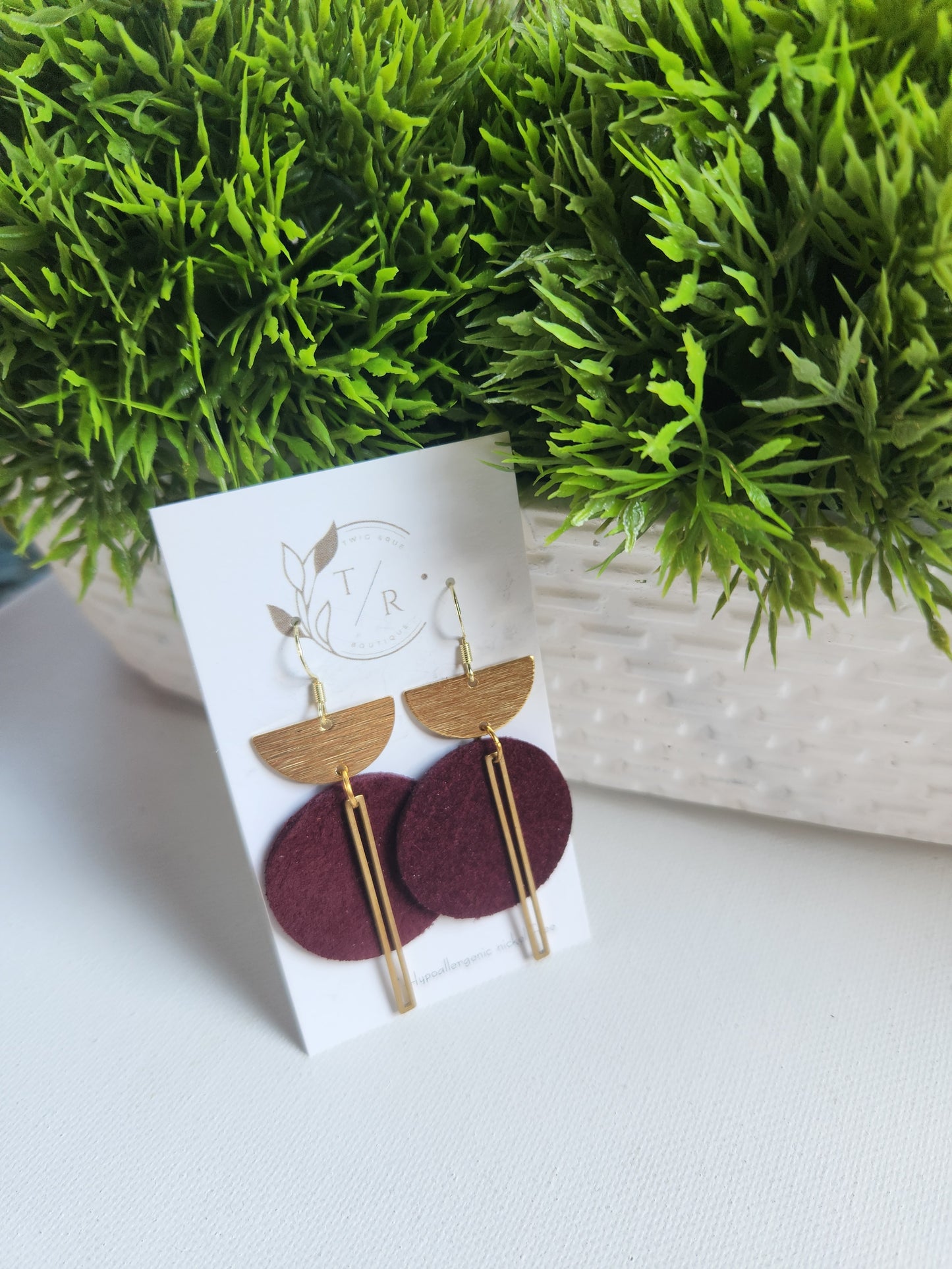 Ryan| Suede leather earring