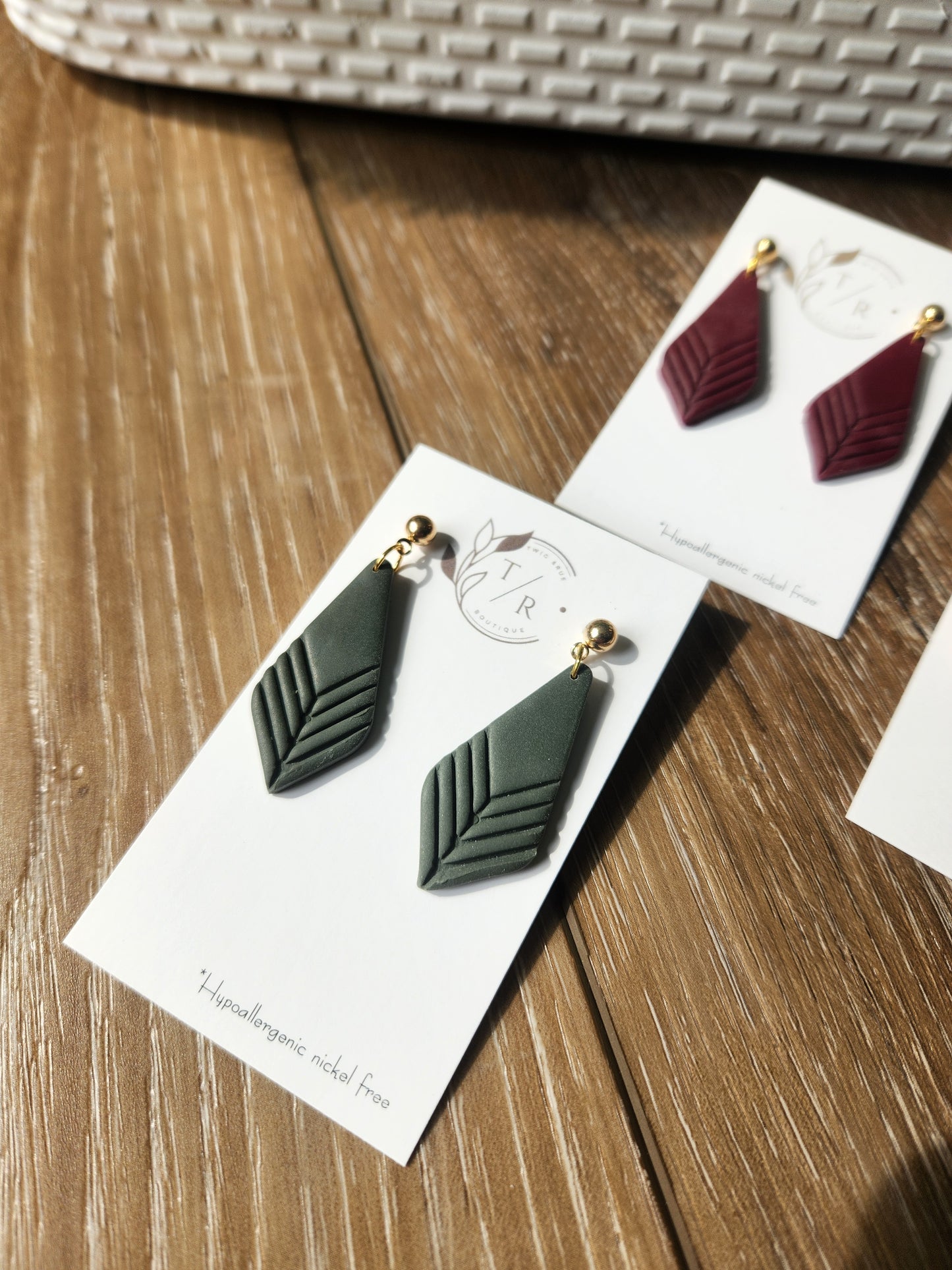 Cadence| Diamond Clay earrings