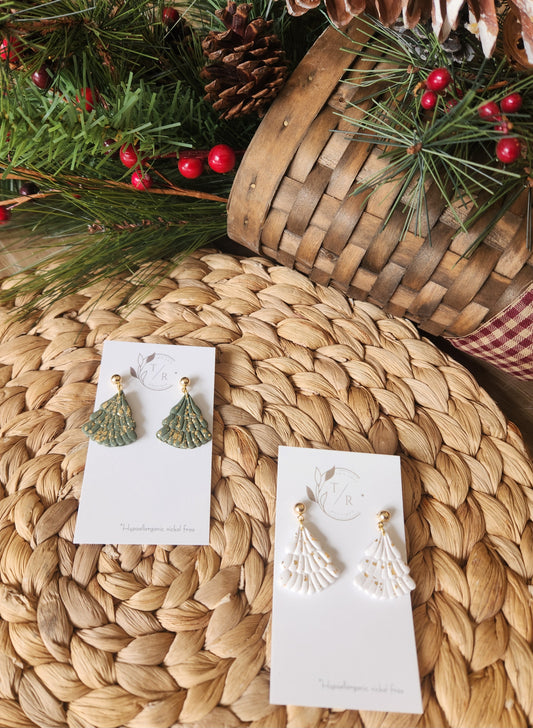 Clay Christmas tree dangles