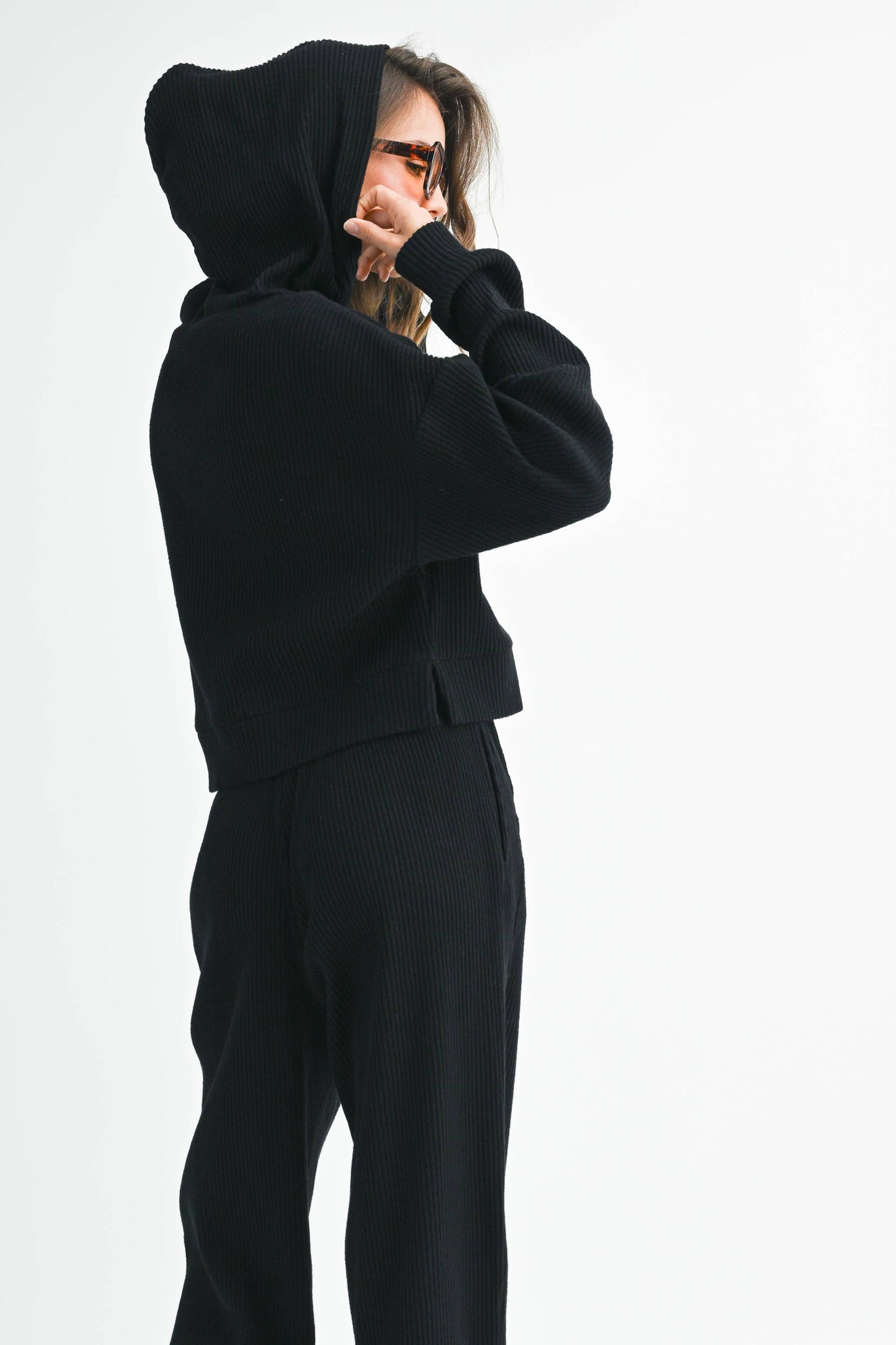 Drawstring Ribbed Lounge Pants