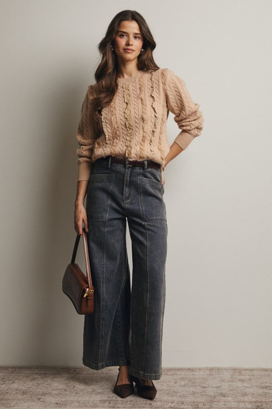 Lace Trim Pullover