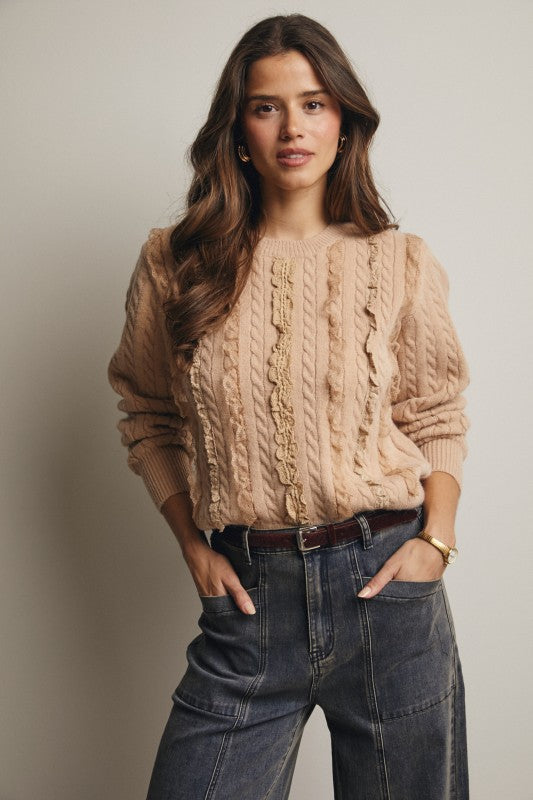 Lace Trim Pullover