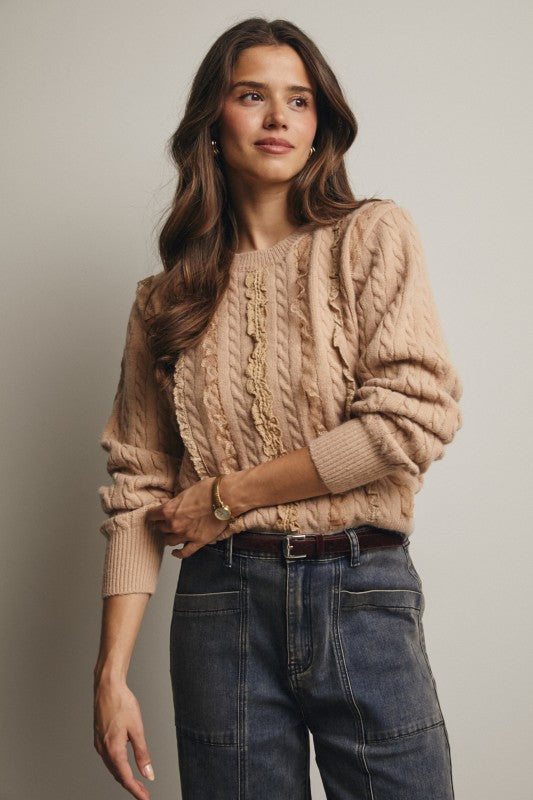 Lace Trim Pullover