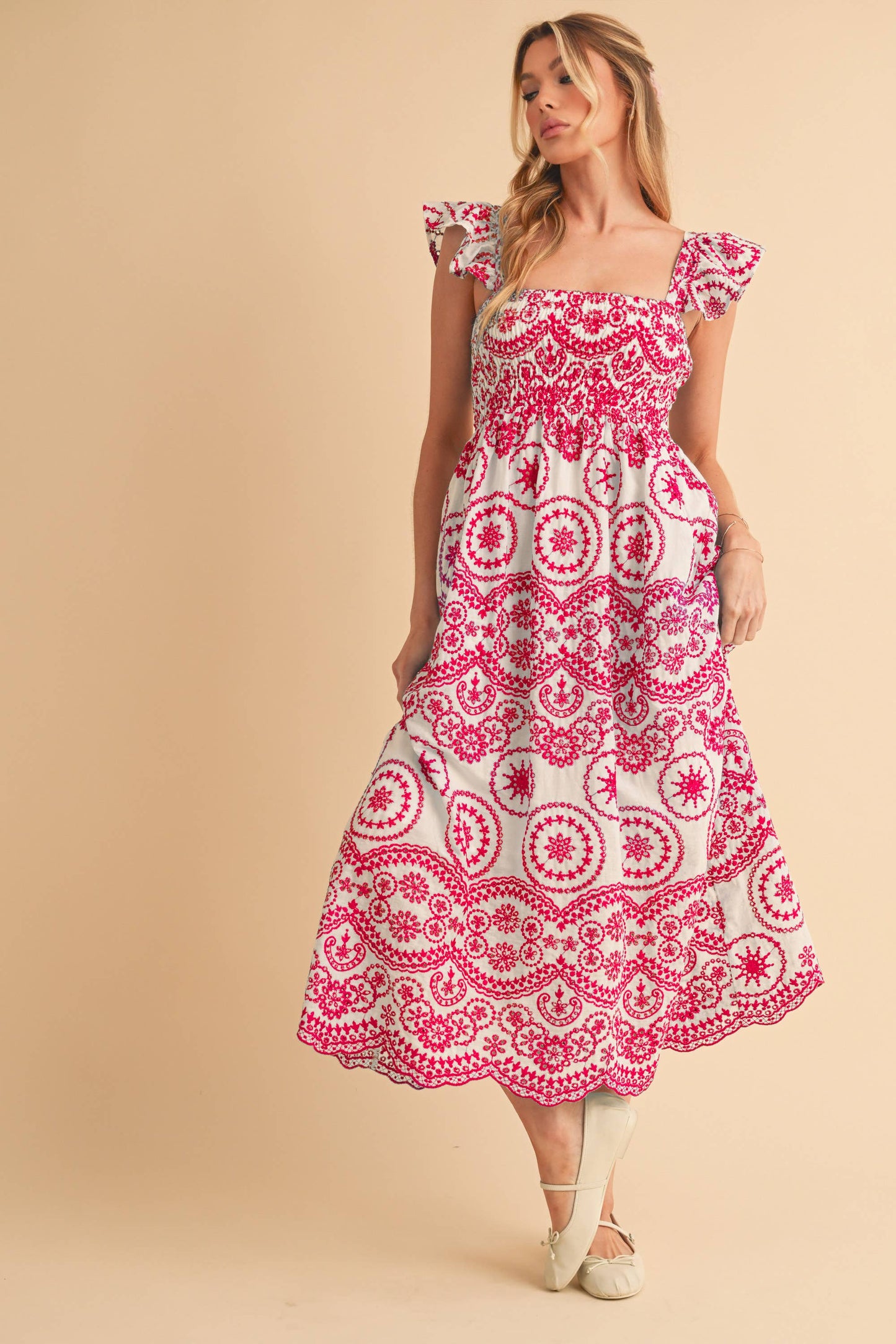 Embroidered Maxi Sundress