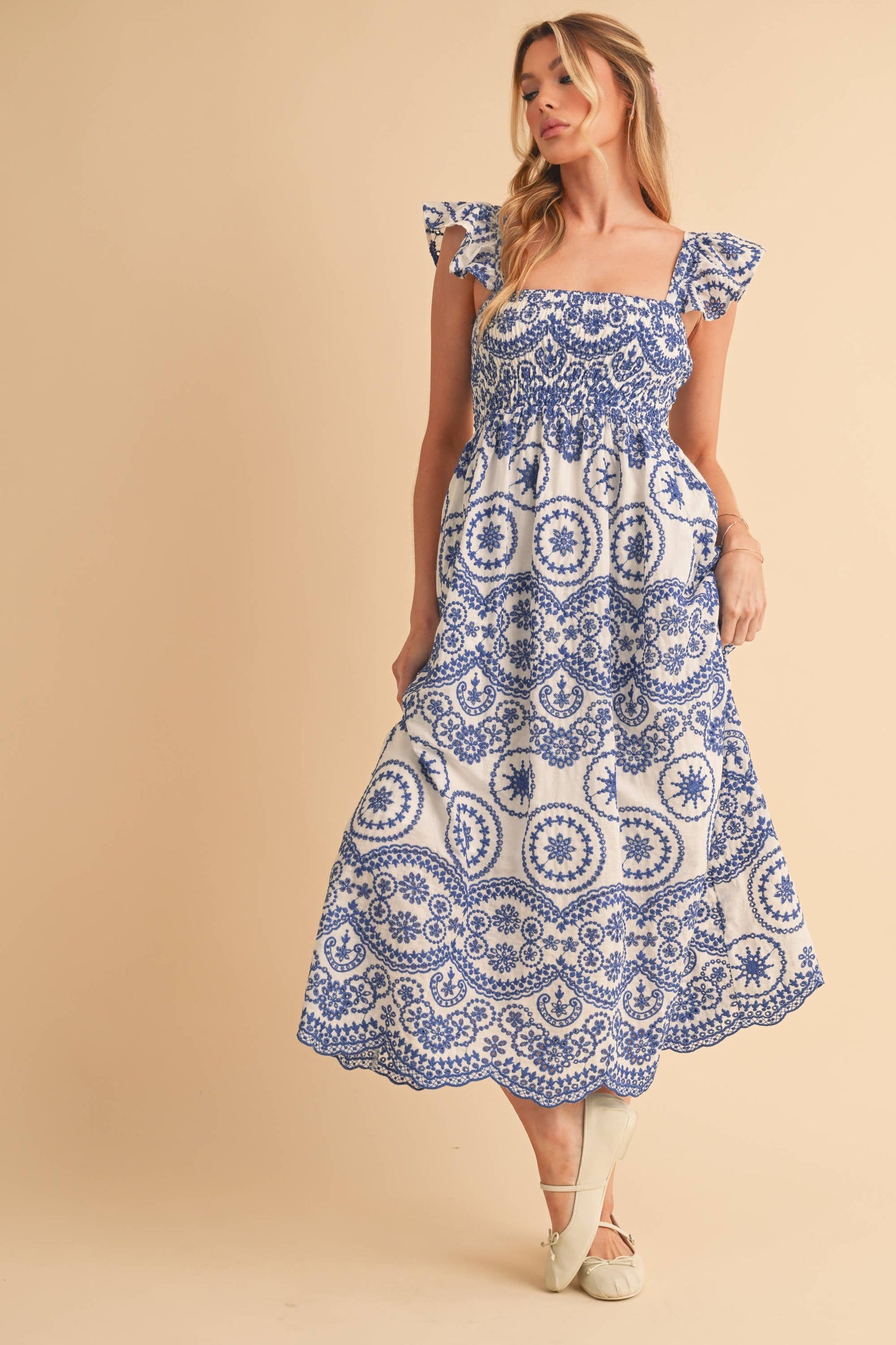 Embroidered Maxi Sundress