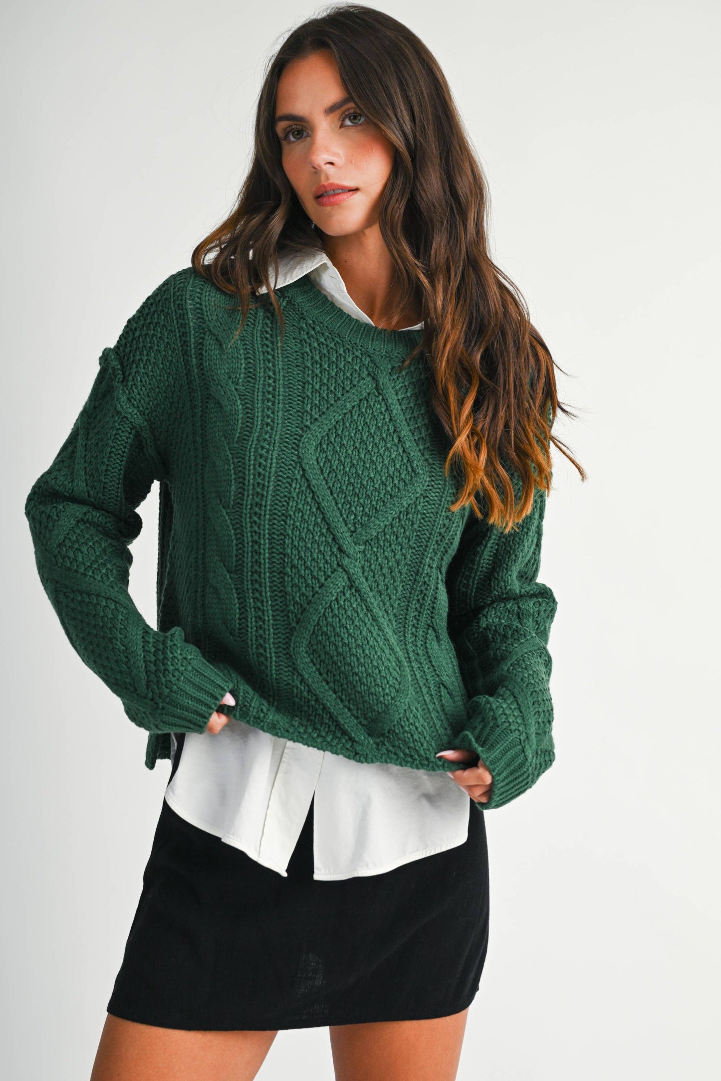 Adela Sweater in Forest Green