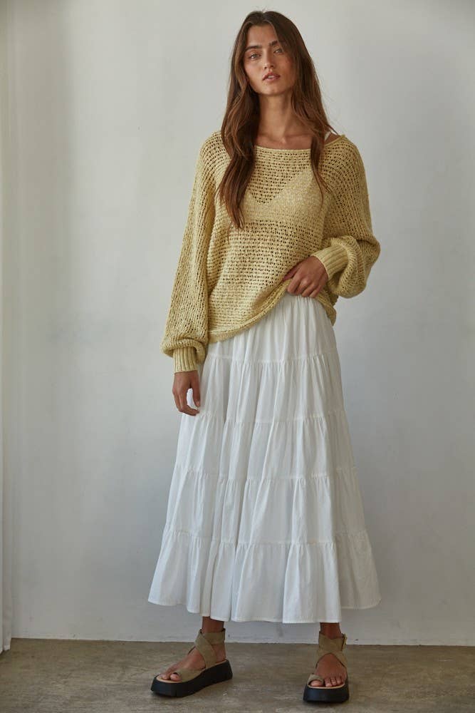 Sweater Knit Crochet Top: Dusty Lemon