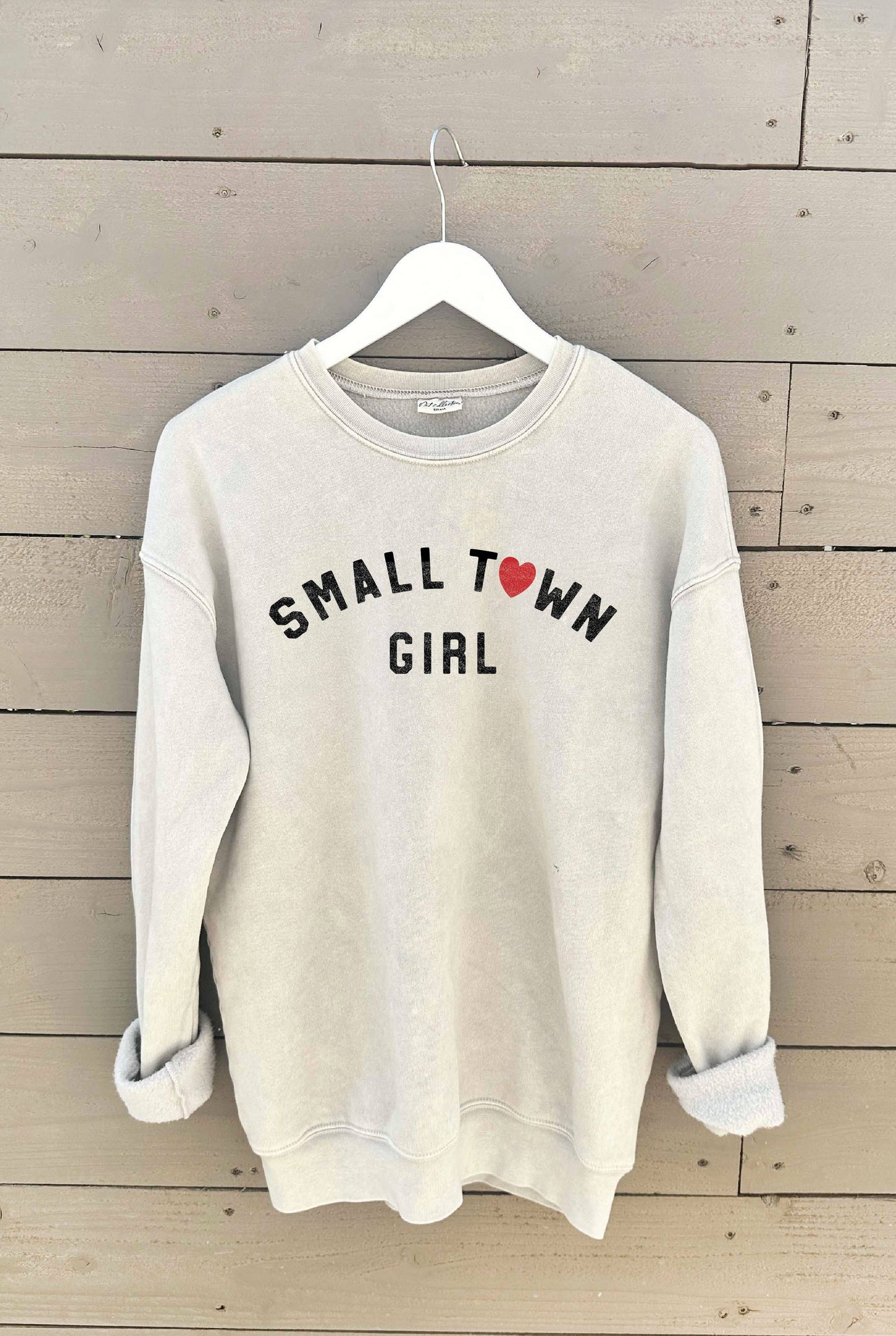 SMALL TOWN GIRL Sweatshirt: WHITE DOVE