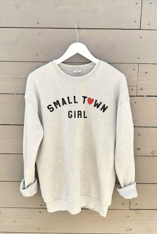 SMALL TOWN GIRL Sweatshirt: WHITE DOVE