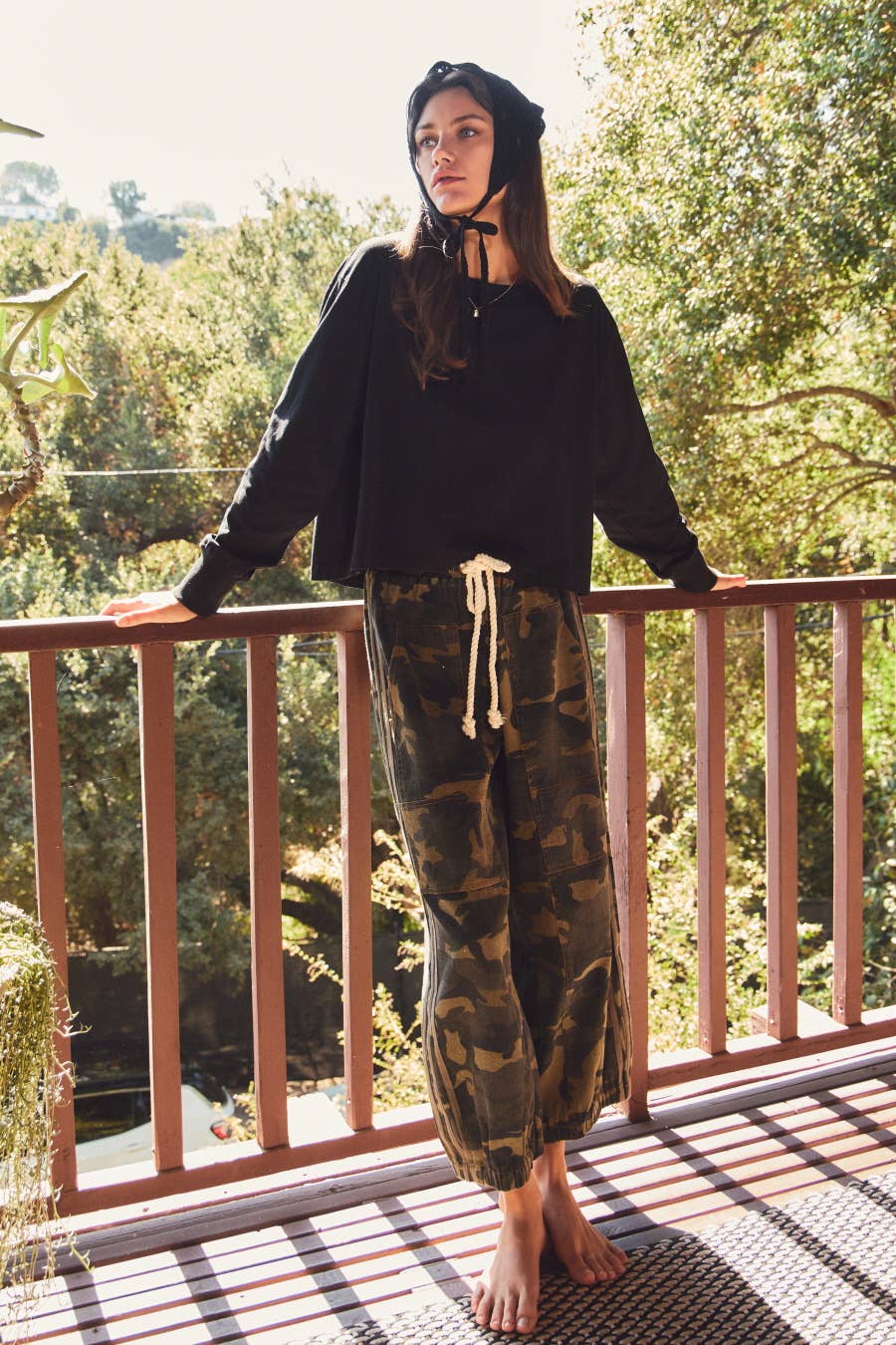 Camo-Drawstring Pants