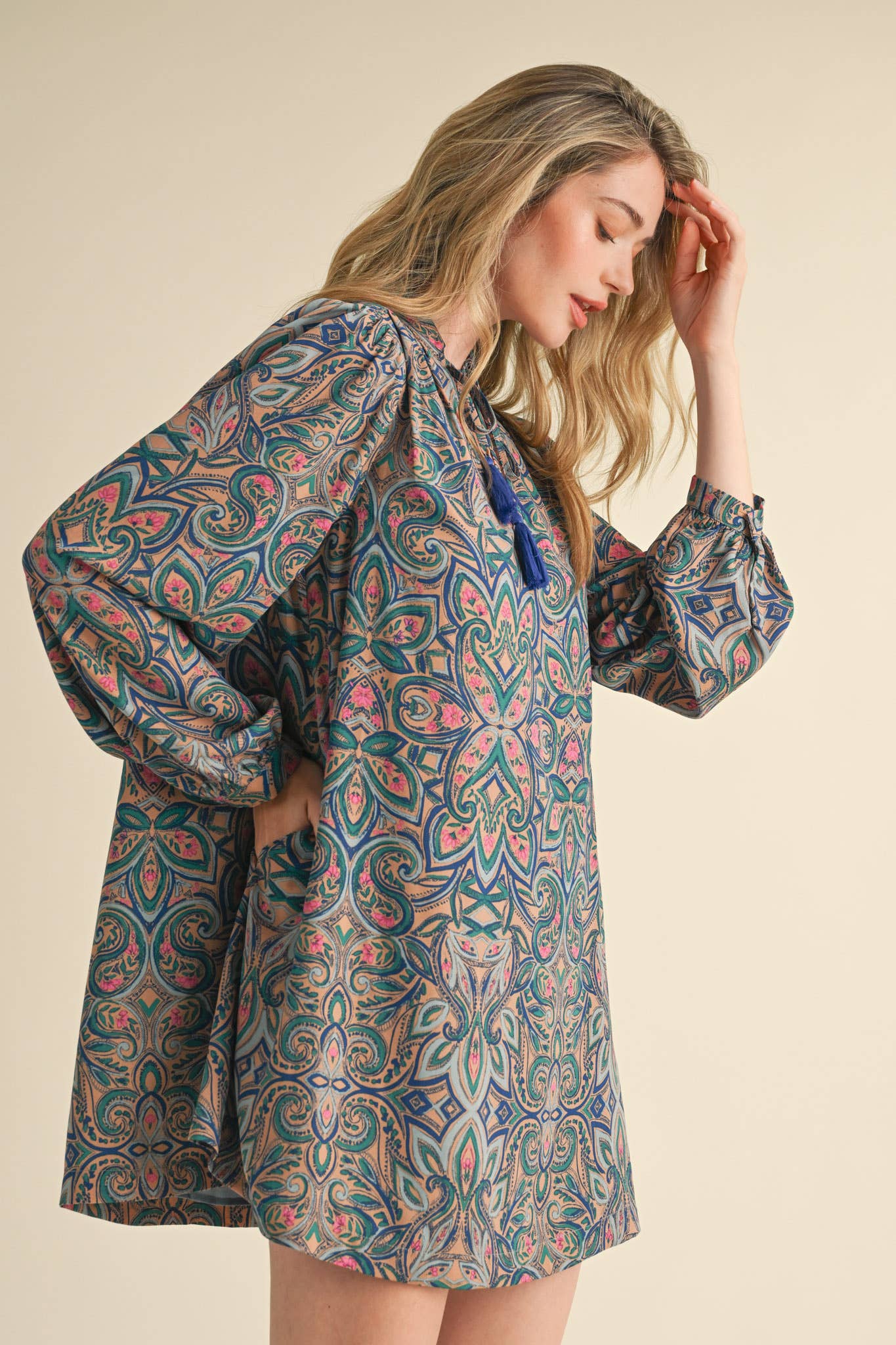 Printed mini dress