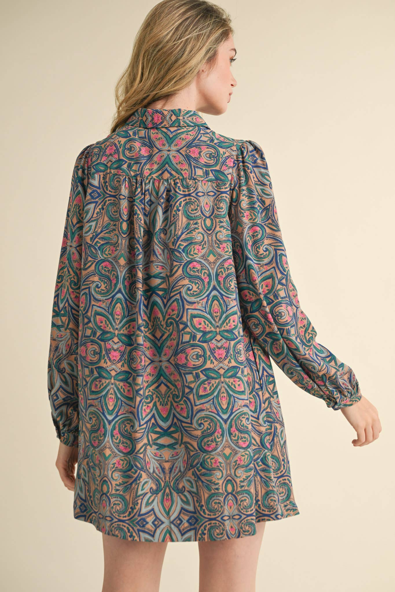 Printed mini dress