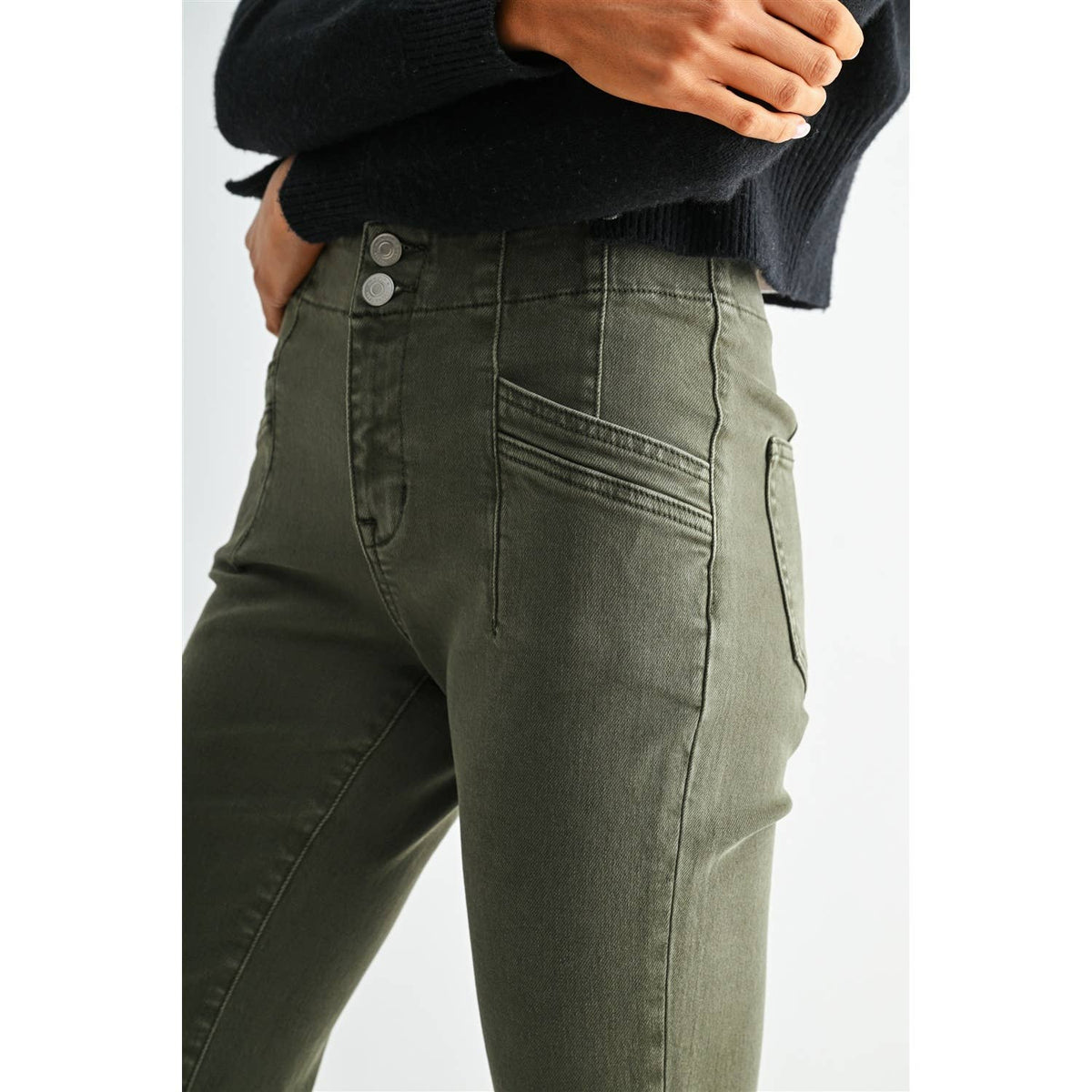 Mica denim MID-RISE STRAIGHT Jean VERDANT GREEN