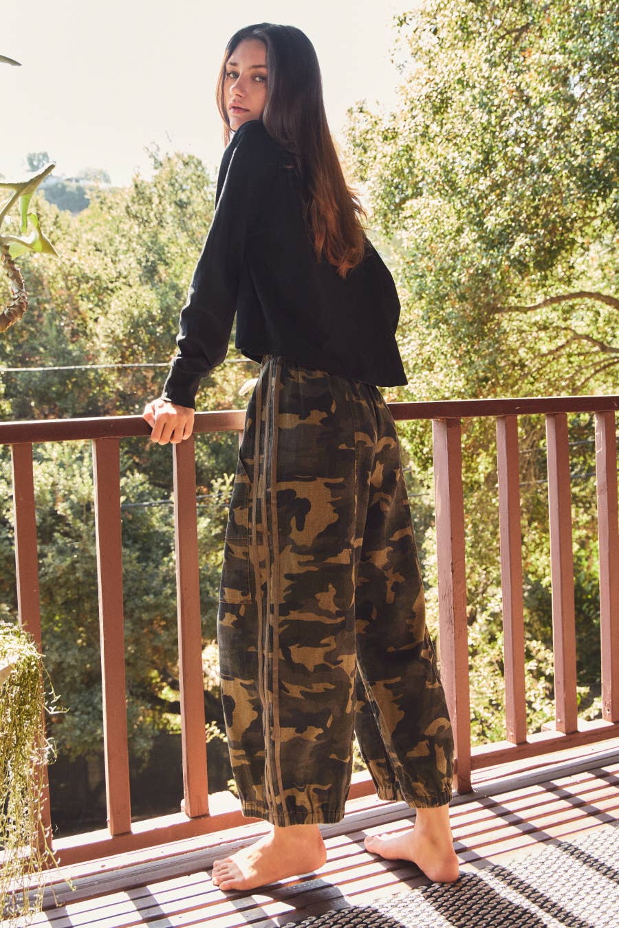 Camo-Drawstring Pants
