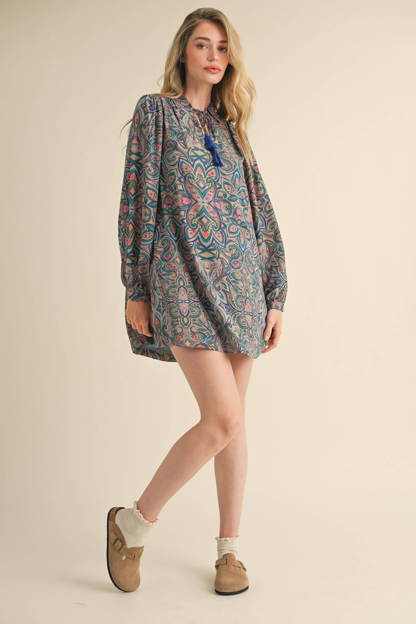 Printed mini dress