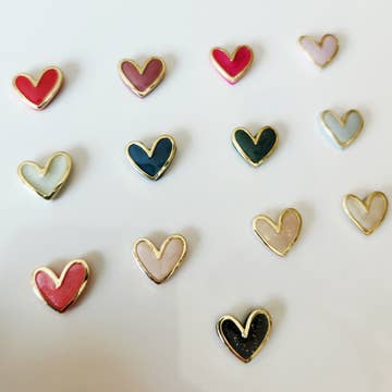 Paperclip chain necklace with heart charm