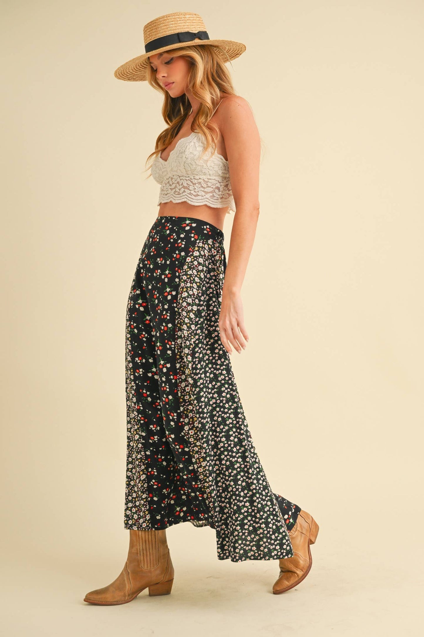 Black Floral Maxi Skirt