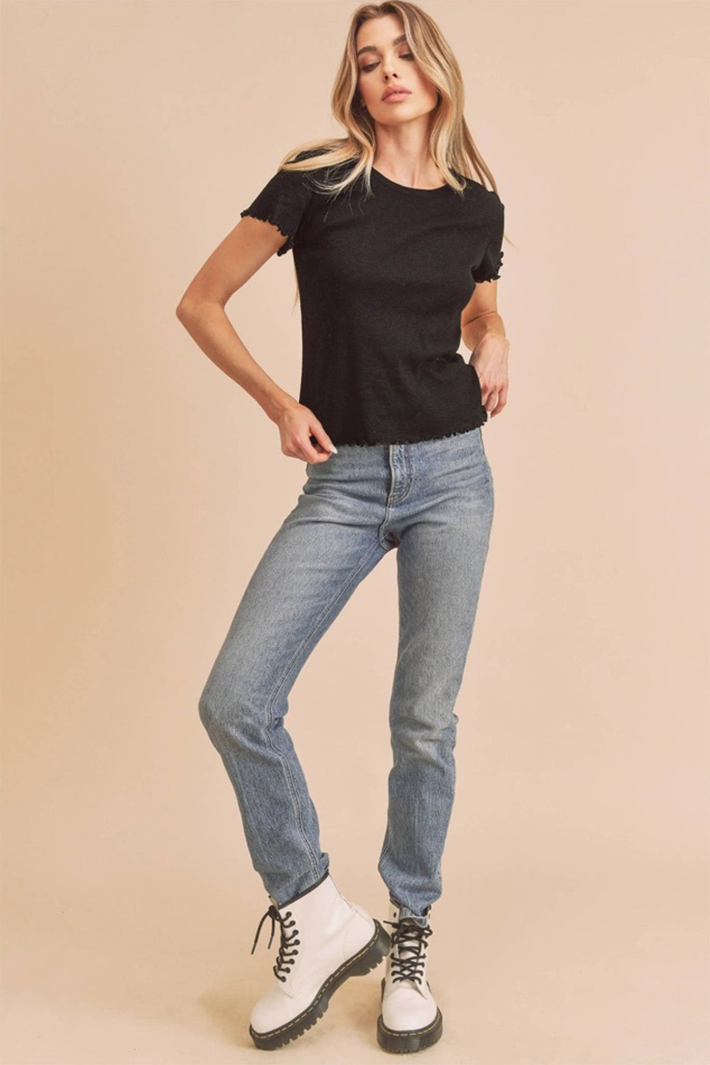 Perfect Ruffle sleeve T