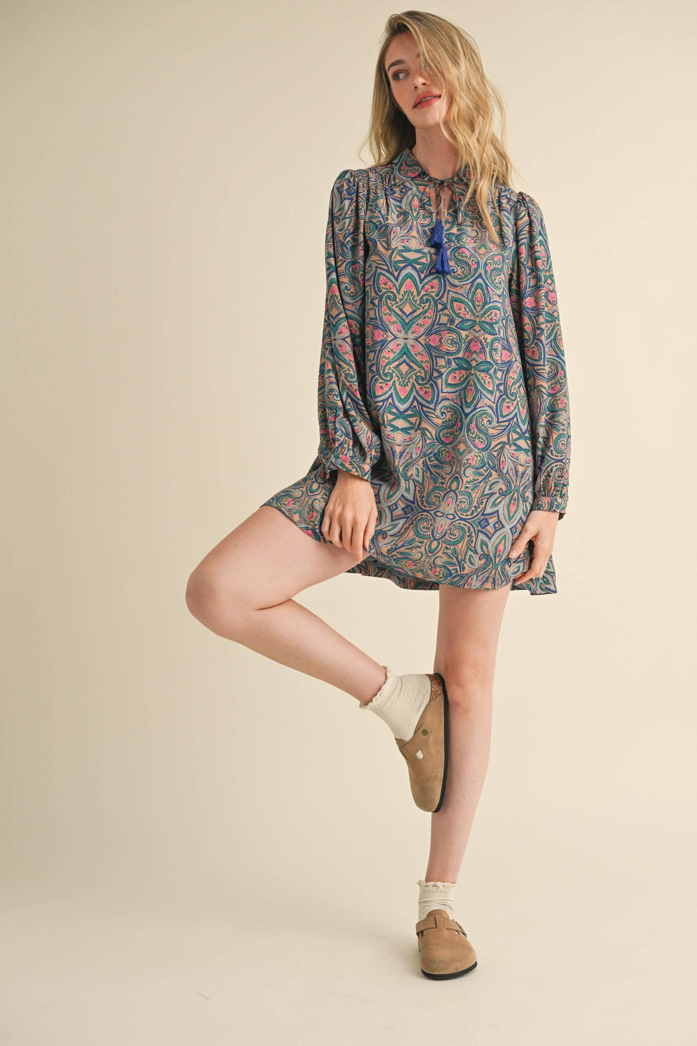 Printed mini dress