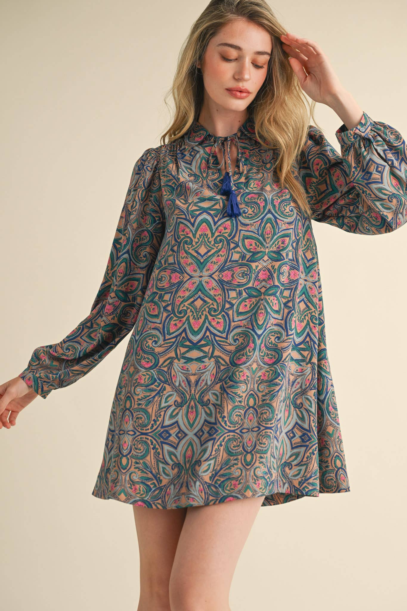 Printed mini dress