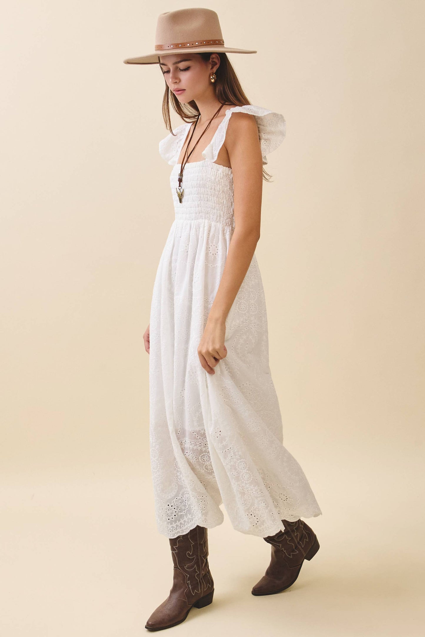 Embroidered Maxi Sundress