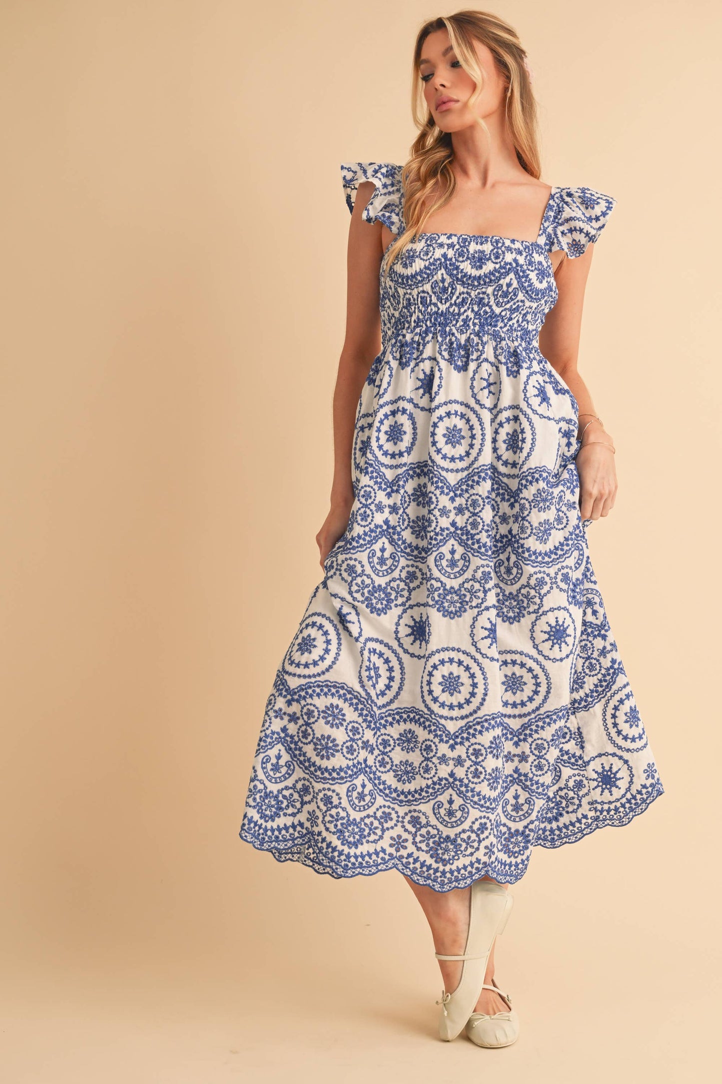 Embroidered Maxi Sundress