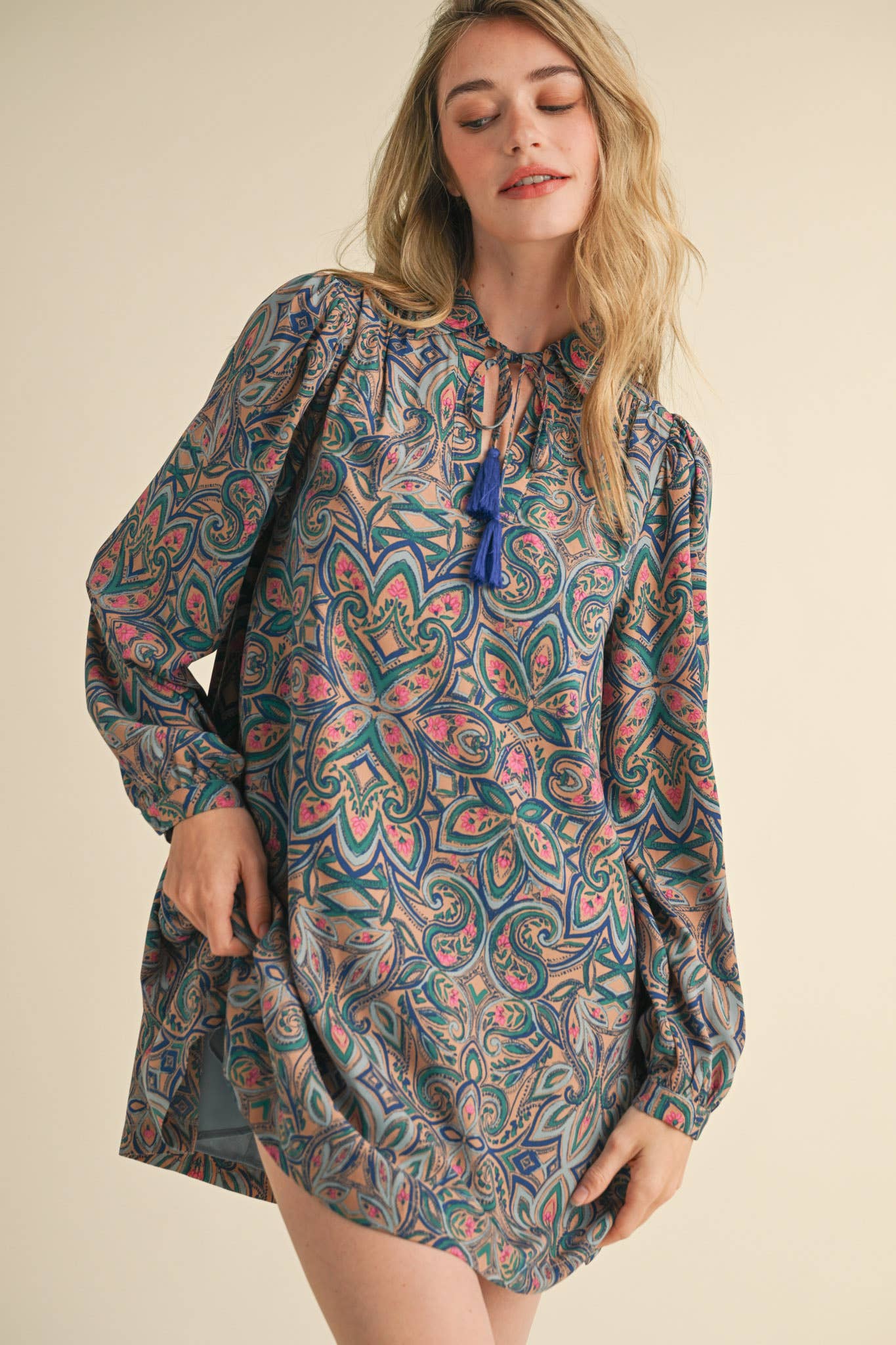 Printed mini dress