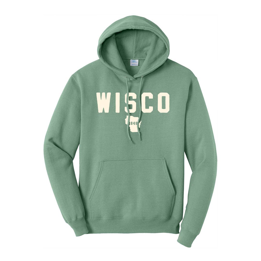 Wisco State Hoodie in  Laurel Green