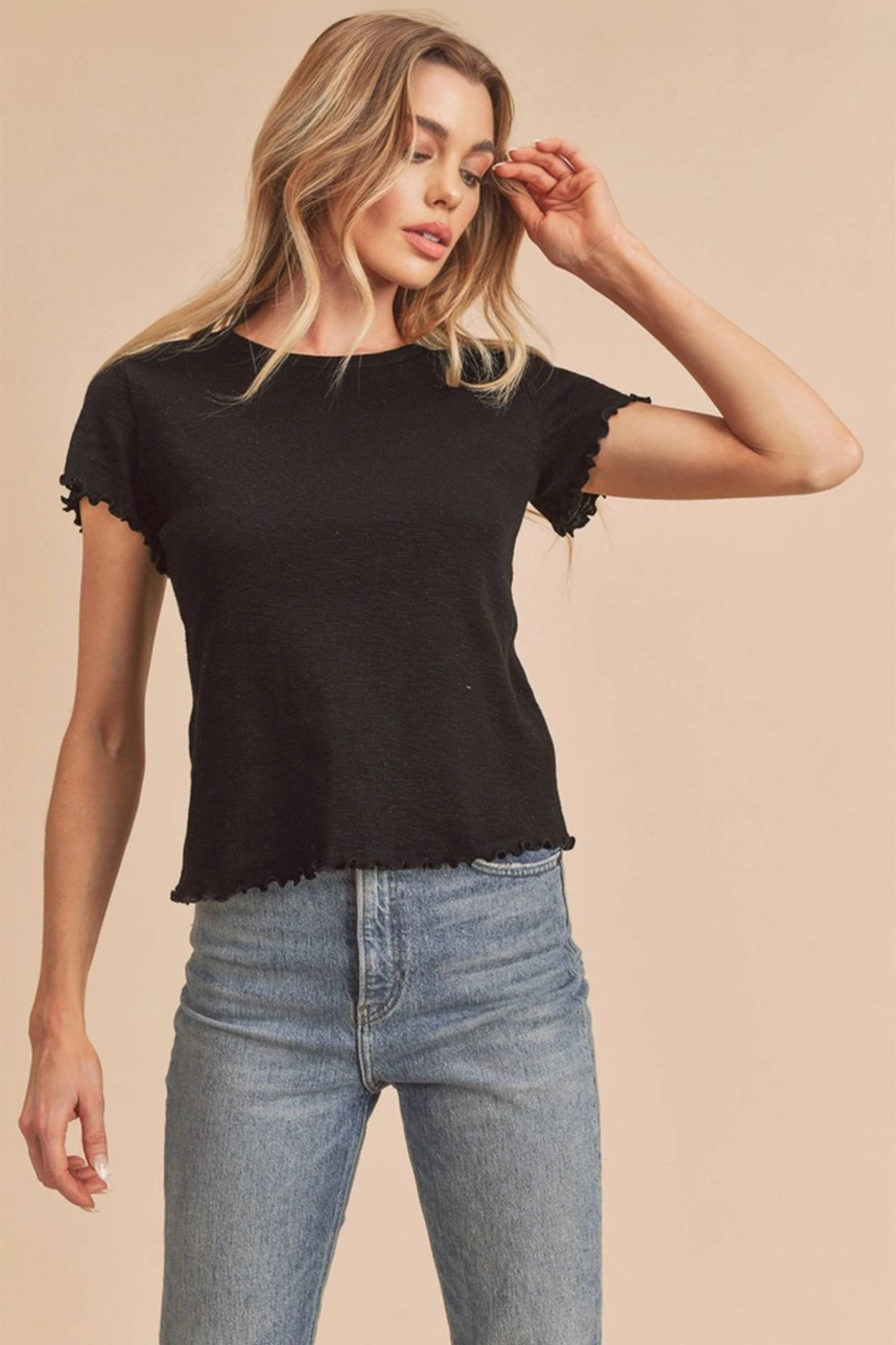 Perfect Ruffle sleeve T