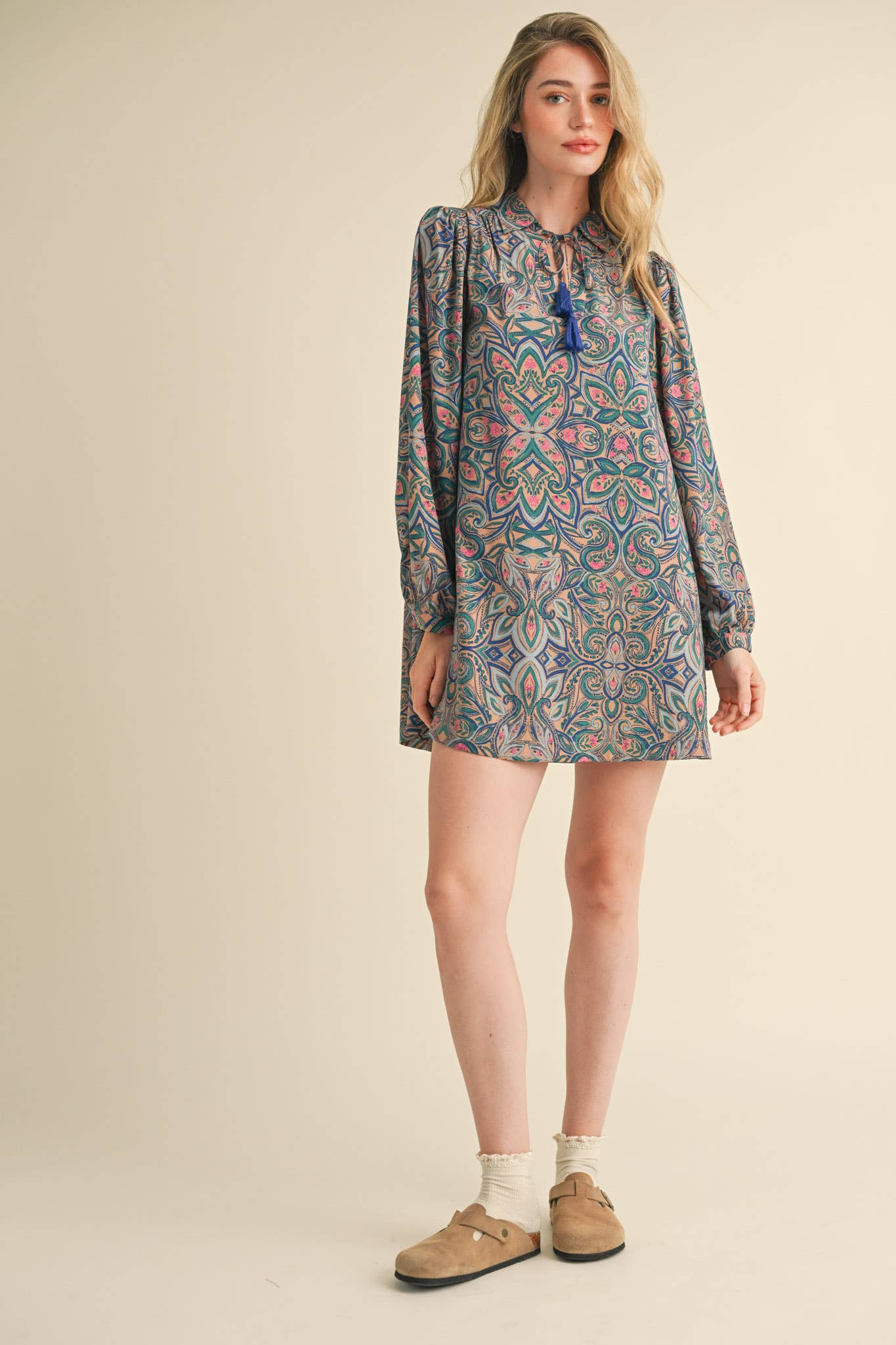 Printed mini dress