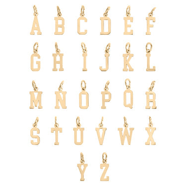 18K Gold PVD Initial Charms