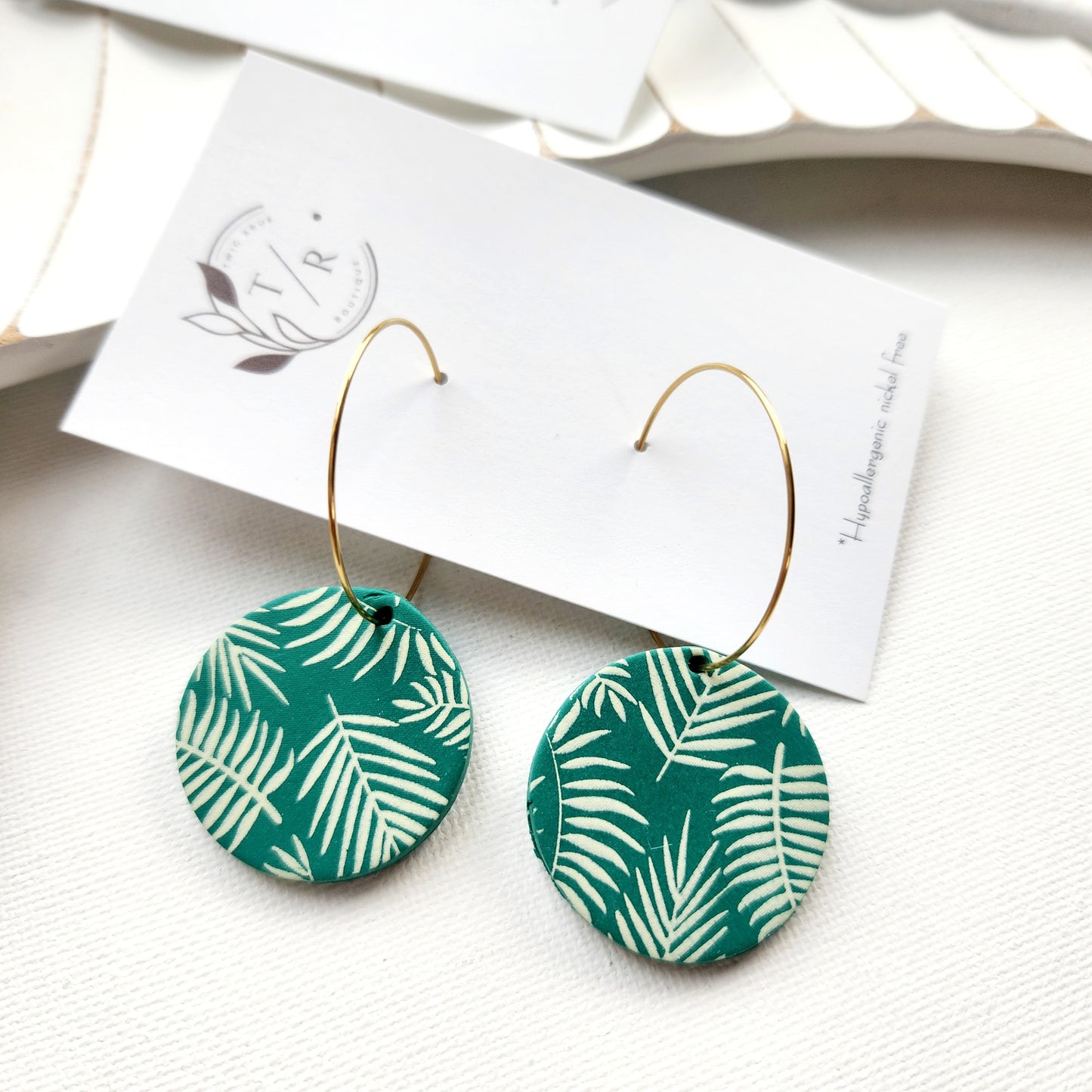 Monstera Clay earring collection