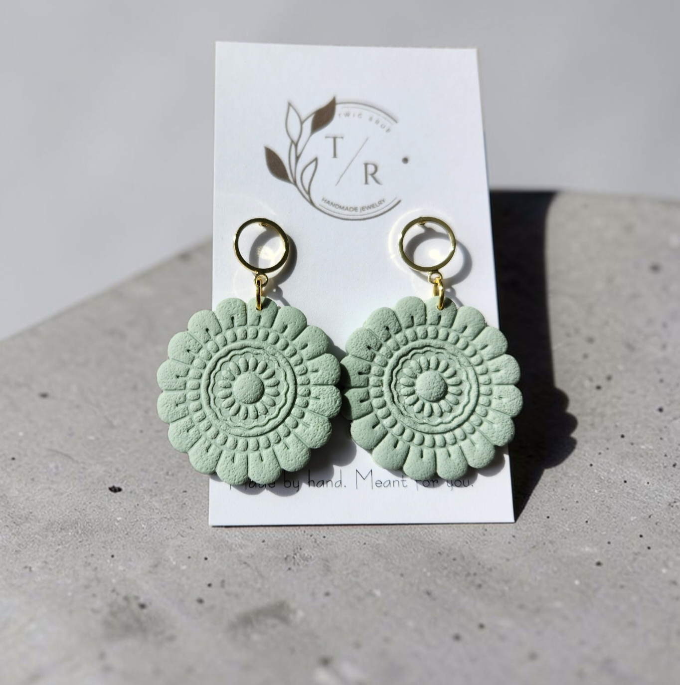 Fiona| Clay floral earrings