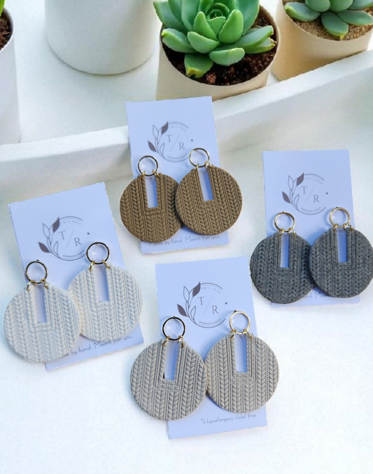 Cora| Clay and Gold statement earring