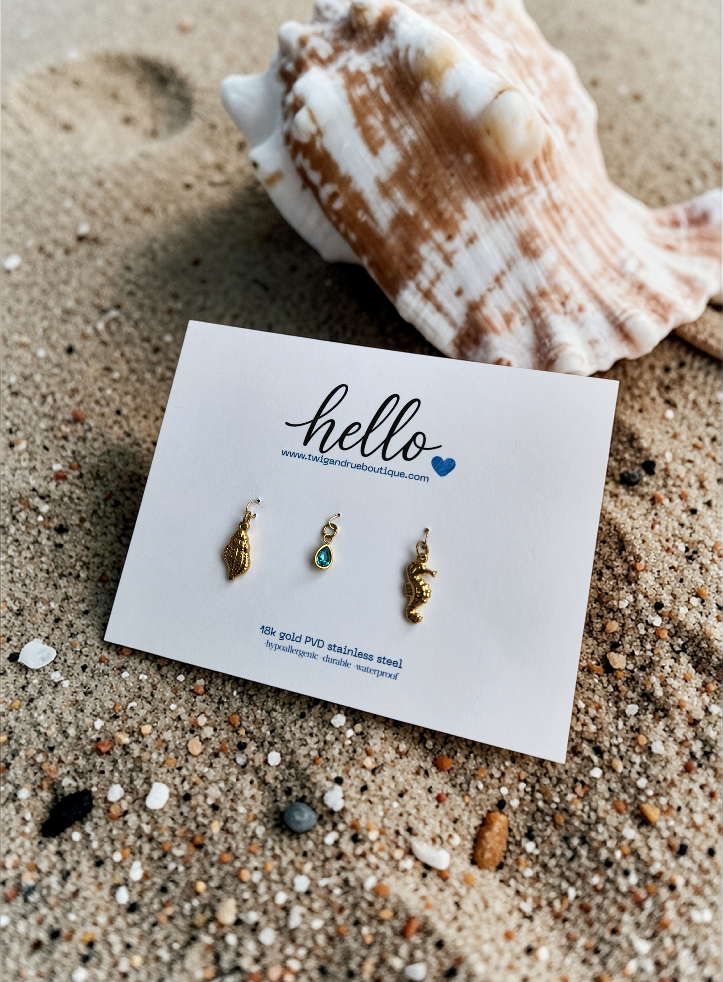By the Sea 18k gold charm collection