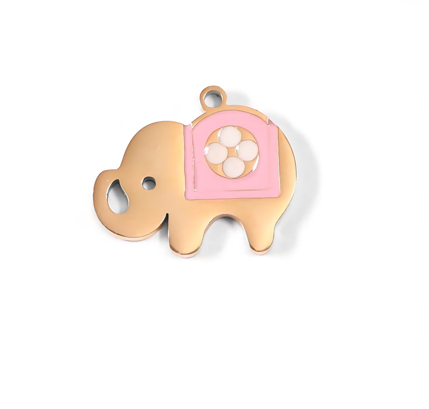 Pink 18k PVD Charm Collection: Butterfly Elephant and Pink Crystal